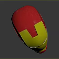 Weapon Style Iron Man Helmet With Yellow Red Metallic Finish And Glowing Eyes