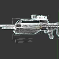Futuristic Sniper Rifle With Tactical Scope And Metallic Body Design