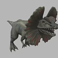 Double Crest Dragon Double Crowned Dragon Dinosaur Reptile Ancient Biology Meat-eating Dinosaur Jurassic Low Face Number Low Model Simple Model Game Movie and TV Level Super Realistic 3d model