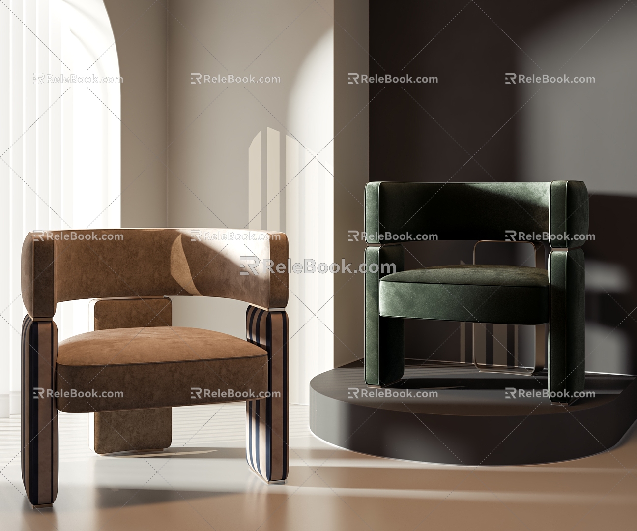 Modern Single Sofa Leisure Chair 3d model