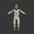 Game Movie Character Astronaut In White Spacesuit With Detailed 3D Model Design