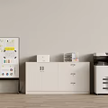 Modern File Cabinet Printer 3d model