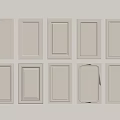 Various Decorative Wall Panels With Different Shapes And White Finish Design 3d model