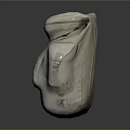 White Canvas Backpack With Multiple Pockets Adjustable Straps And Durable Design