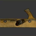 Vintage Wooden Plane With Wooden Body And Metal Blade For Woodworking Projects