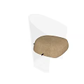 Transparent Acrylic Single Sofa With Beige Cushion And Modern Design