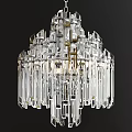 Modern Crystal Chandeliers With Glass Pendants And Metal Frame Design