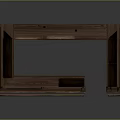 Vintage Wooden Bar Counter Design With Display Cabinets And Glass Doors