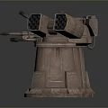 Turret Turntable Railgun Sci-fi Tower Defense Game Tower Defense Sci-fi Turret Game Turret Game Battery 3d model