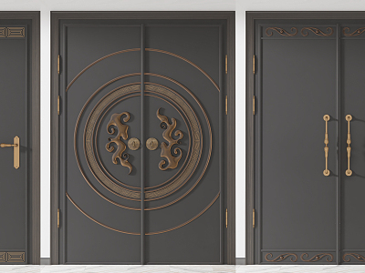 New Chinese Style Gate Single Door model