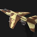 Camouflage Fighter Jet With Number 118 In 3D Rendered Design On Black Background