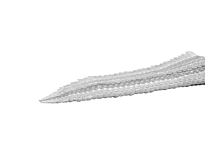 Silver Layered Wavy Decorative Material With Textured Surface And Modern Design 3d model