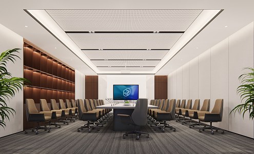 Modern Meeting Room Meeting Table and Chair 3d model