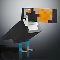 Furniture Decorative Pixel Art Toucan Figurine With Modern Design And Colorful Details