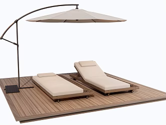 Modern Outdoor Reclining Chair Outdoor Chair Recliner Beach Chair 3d model