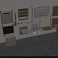 Modern Wall Mounted Bathroom Assistive Devices With Wooden White Grab Bars Shelves And Seats