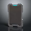 Modern Portable Computer Tablet With Metallic Frame And Blue Indicator Light Design