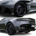 Sleek Dark Luxury Sports Car Front And Rear