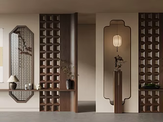 New Chinese Partition New Chinese Porch Partition 3d model