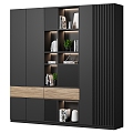 Modern Bookcase Decorative Cabinet Storage Cabinet 3d model