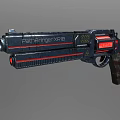 PATRIOT XRB1 Sleek Futuristic Handgun with Black Red Design Detailed Grip and Tech Inspired Features