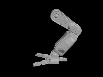 Modern mechanical arm up to parts 3d model Modern mechanical arm up to parts 3d model