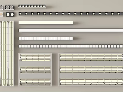 Modern Downlights And Spotlights With Various Designs For Interior Lighting 3d model