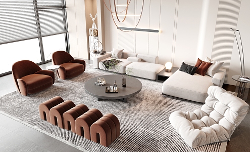 modern living room 3d model