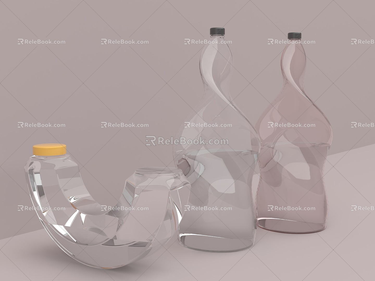 Creative glass bottle 3d model