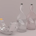 Creative glass bottle 3d model