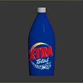 XTRA Total Blue Cleaning Bottle With Rainbow Design And Water Droplets