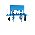 Efficient Blue Agricultural Seeder Machine With Wheels And Planting Components 3d model