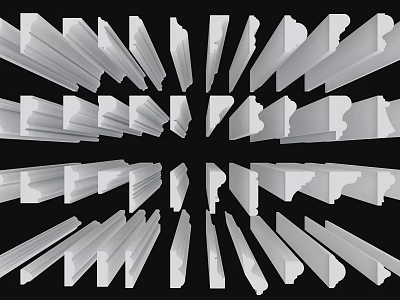 Decorative Gypsum Coving Various Styles For Interior Home Decoration Design 3d model
