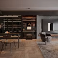 Modern Living Room Interior With Large Gray Brown Sofa Wooden Floor And Area Rug