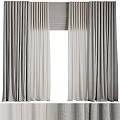 Elegant Gradient Color Curtains With Soft Fabric Layered Design And Pleated Details
