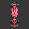 Sleek Pink F1 Style Race Car With Streamlined Body And Black Wheels On Dark Background