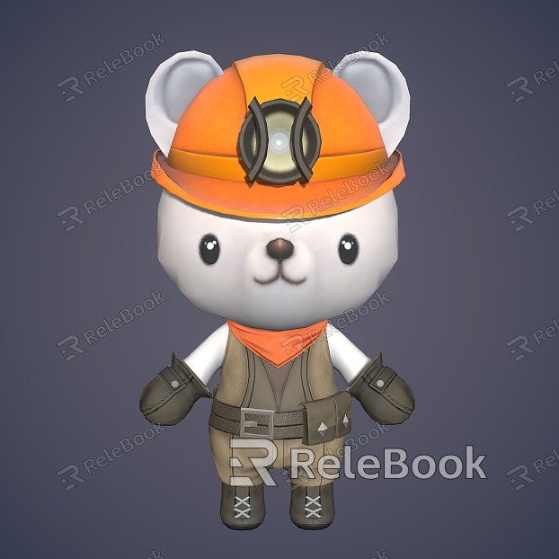 Cute bear cartoon bear Q version bear model