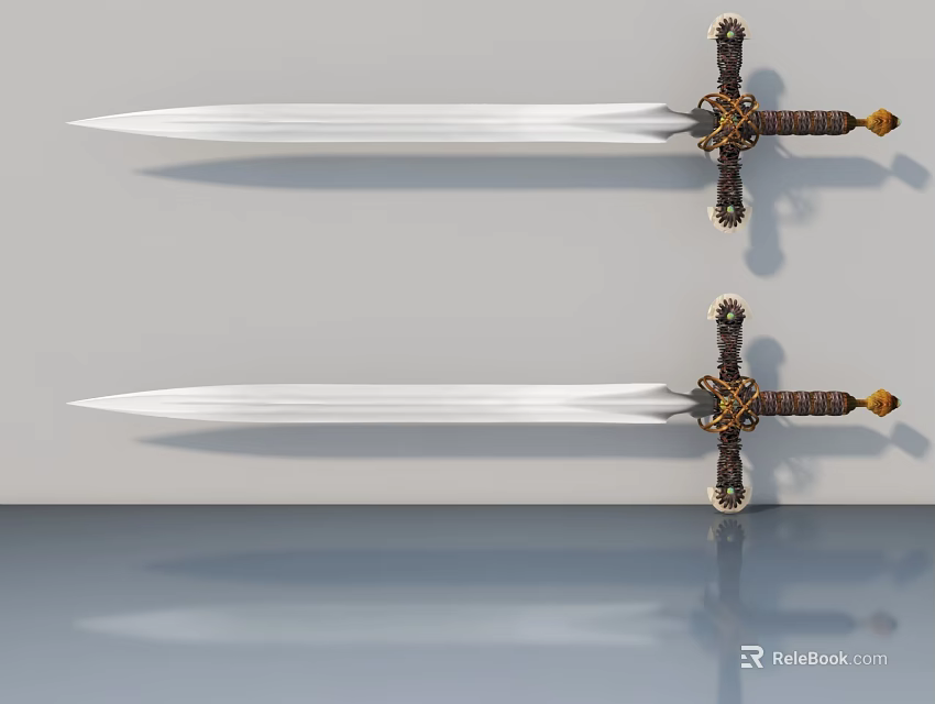 Modern Interior Design Showcasing Elegant Swing Door With Classic Wooden Frame 3d model