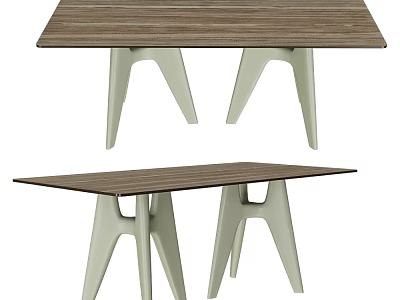 Serralunga Modern Nordic Industrial Style Log Dining Table 3d model