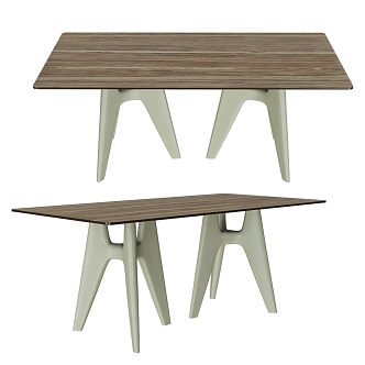 Serralunga Modern Nordic Industrial Style Log Dining Table 3d model