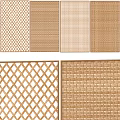 Various Wooden Lattice And Woven Room Dividers For Home Interior Decor