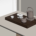 New Chinese Zen Tea Set Tea Cup Tea Pot Tea 3d model