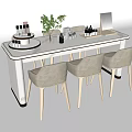 Modern Cosmetics Booth Negotiation Table 3d model