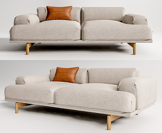 Modern double sofa 3d model