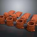 Brown Fabric Storage Bags For Household Organization With Cylindrical And Folded Designs