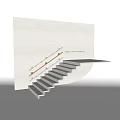Different Colored Staircase Handrails Silver Gold Black Red Installed On White Stairs