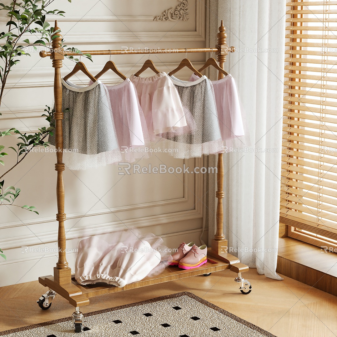 Clothes Hanger Children's Clothes Hanger 3d model