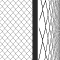 Durable Metal Chain Link Fence With Diamond Shaped Grid Design 3d model