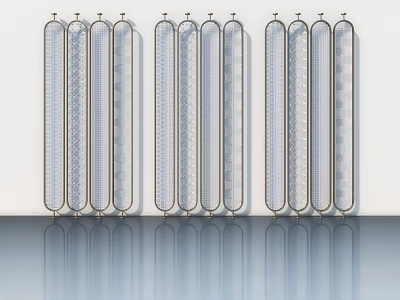 Modern Swing Doors With Glass Panels And Metal Frames In Clean Design 3d model