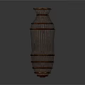 Decorative Metal Wire Vase With Woven Spiral Design For Home Decoration